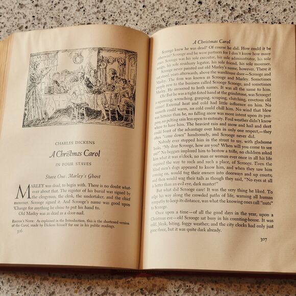 VTG Hardcover 'The Fireside Book Of Christmas Stories' 1945 Illustrated Stories - Picture 11 of 16